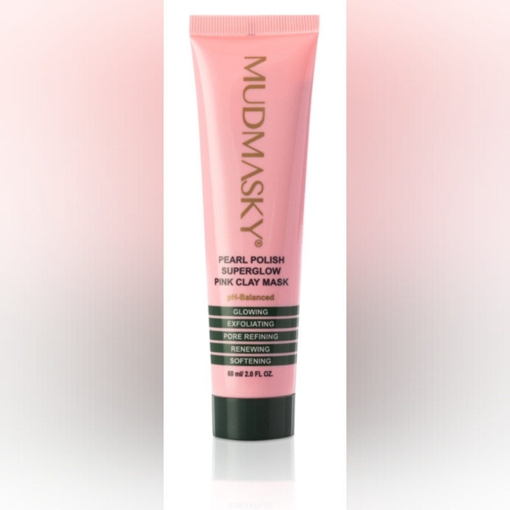 🆕 Mudmasky Pearl Polish Superglow Pink Clay Mask FULL SIZE